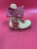 Pottery Bank Old Woman That Lived In A Shoe Vintage 1950's Ceramic