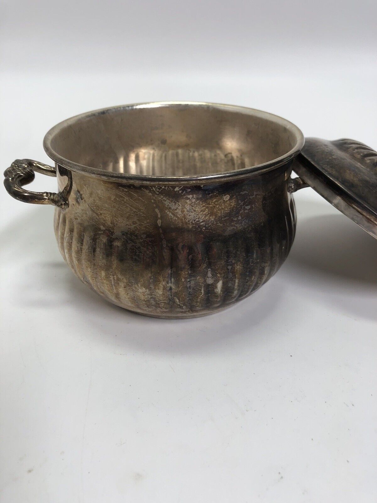 Sheridan silverplate bowl with lid