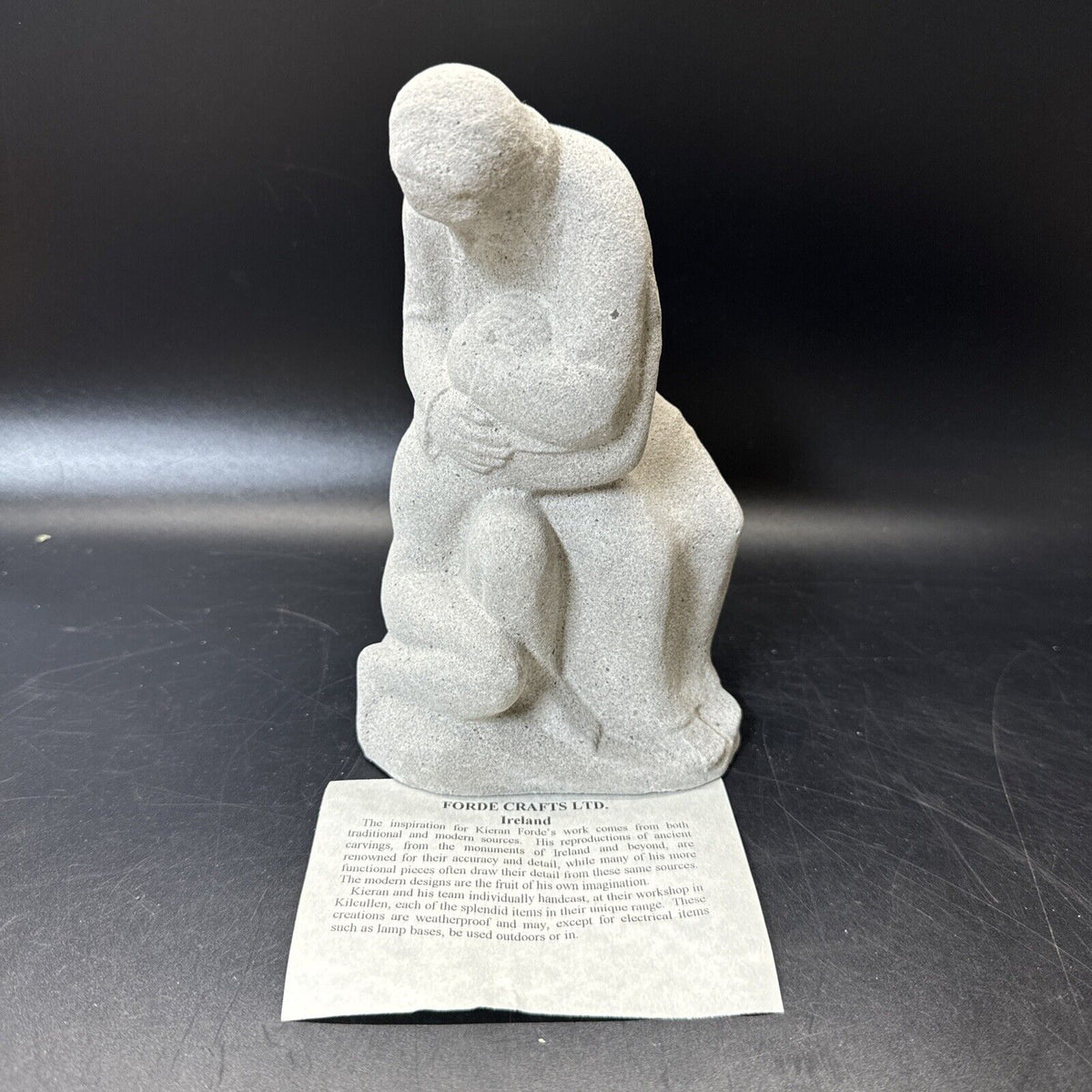 Forde Crafts Older Man Gives Comfort Sculpture Kilcullen Ireland