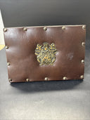 Vtg 60’s Brown Wood Jewelry Trinket Stash Box