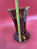 McCoy Tiara USA Pottery Brown Glaze Vase