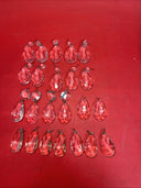 Vintage Lot 23 Clear Glass Crystal Teardrop Chandelier Prisms W/ Top Prism #3