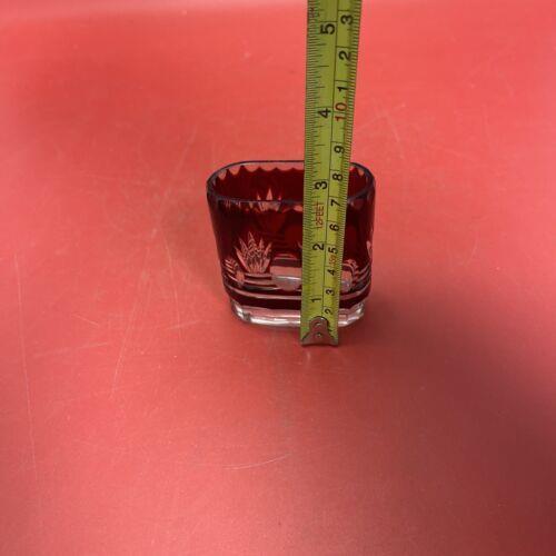 Vintage Bohemian Chez Ruby Cut Small Vase