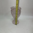 Weddingstar Vintage Inspired Pressed Glass Goblet, Clear-Pink  10oz Lot 4