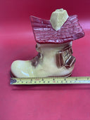 Pottery Bank Old Woman That Lived In A Shoe Vintage 1950's Ceramic