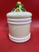 Vintage Japanese Capodimonte Cookie Jar with Lemon on Lid, Set of 4