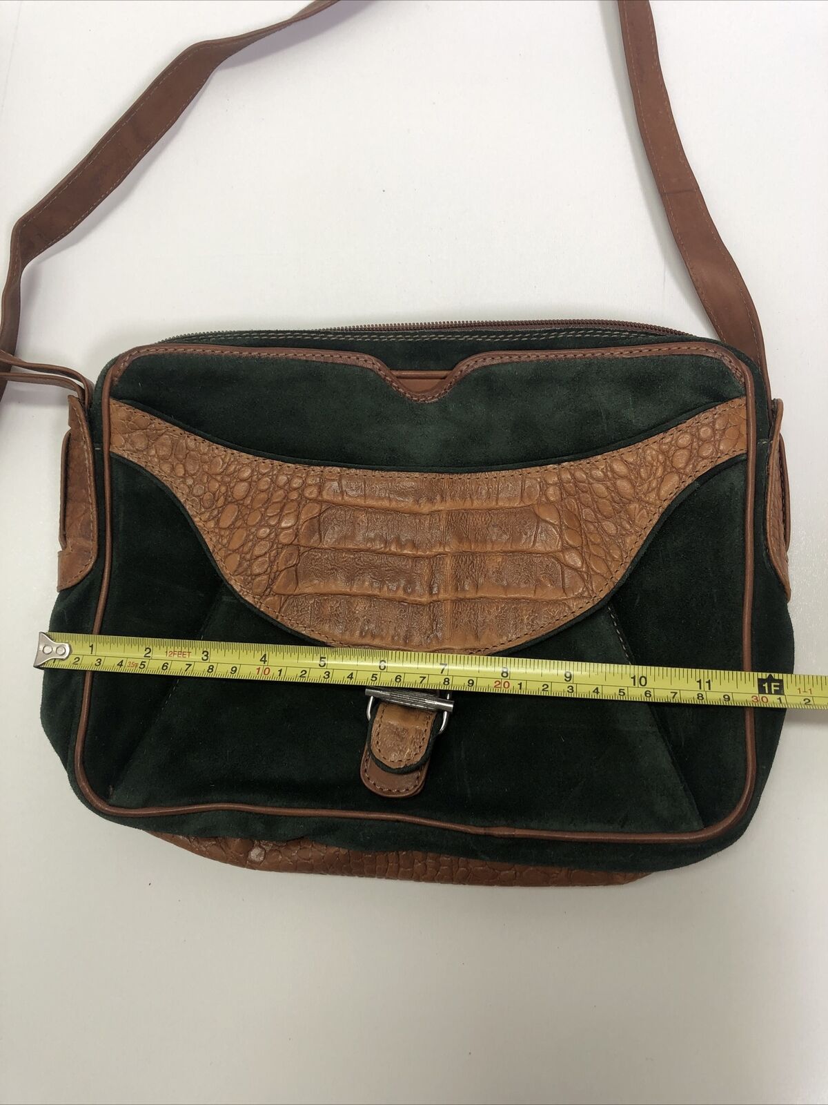 Dooney & Bourke Vintage Brown Leather Flap Crossbody Shoulder Bag