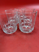 Lot of 5 crystal faceted double old fashioned glasses