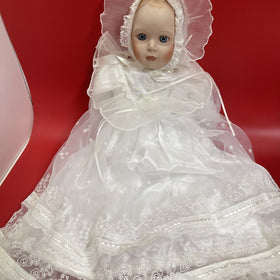 "A Christening" Porcelain Doll By Danbury Mint