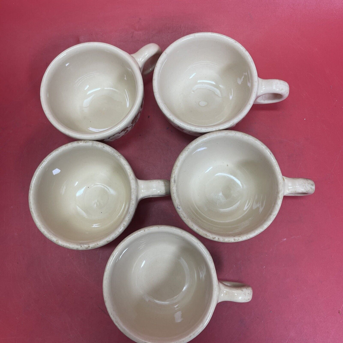 Set 5 Buffalo China USA Coffee Cup & Saucer