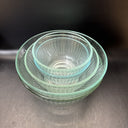 Pyrex Clear Glass Mixing Bowls - 7401(2), 7402, 7403(2)/ Set 5