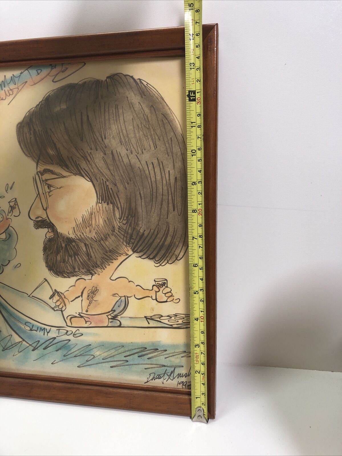 Slimy Dog Funny Art Portrait Signed