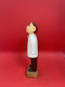 Handmade Wooden Figurine Doctor Dentist Scientist Folk Art 12"