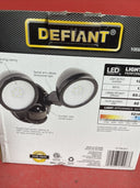 Defiant 180° Blk Motion LED Twin Head Flood Light