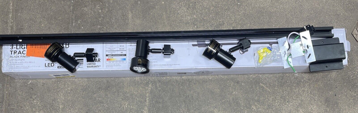 Hampton Bay Mini Head Rack Track Kit 44" Black Integrated LED 1004 612 899