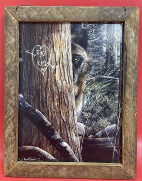 Lone Wolf framed picture art Kevin Daniel