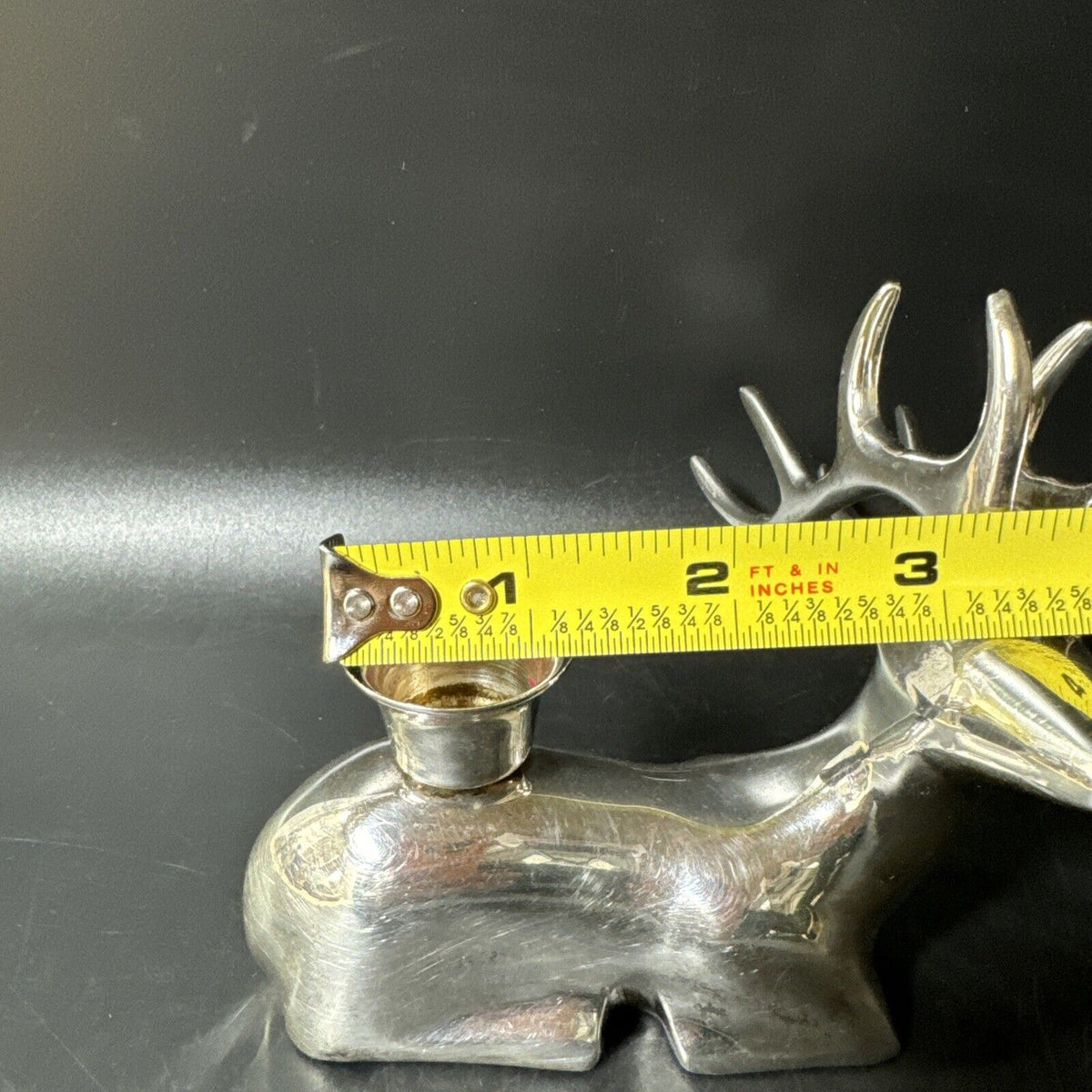 Vintage Metal Deer Candle Holder