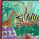 Haitian Jungle Art ,Artist M. Mirvil Brilliant Colors Signed Framed 16Hx20w
