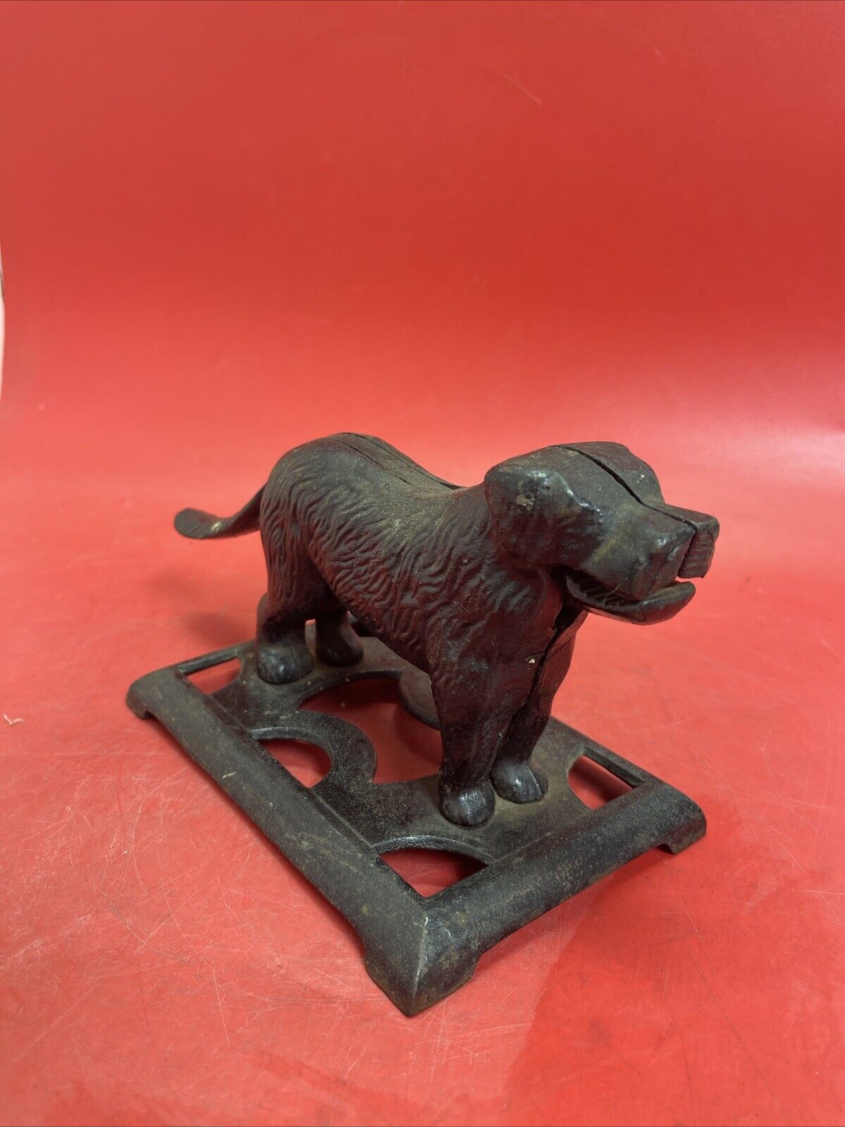 Vintage Antique Cast Iron Metal Dog Nutcracker