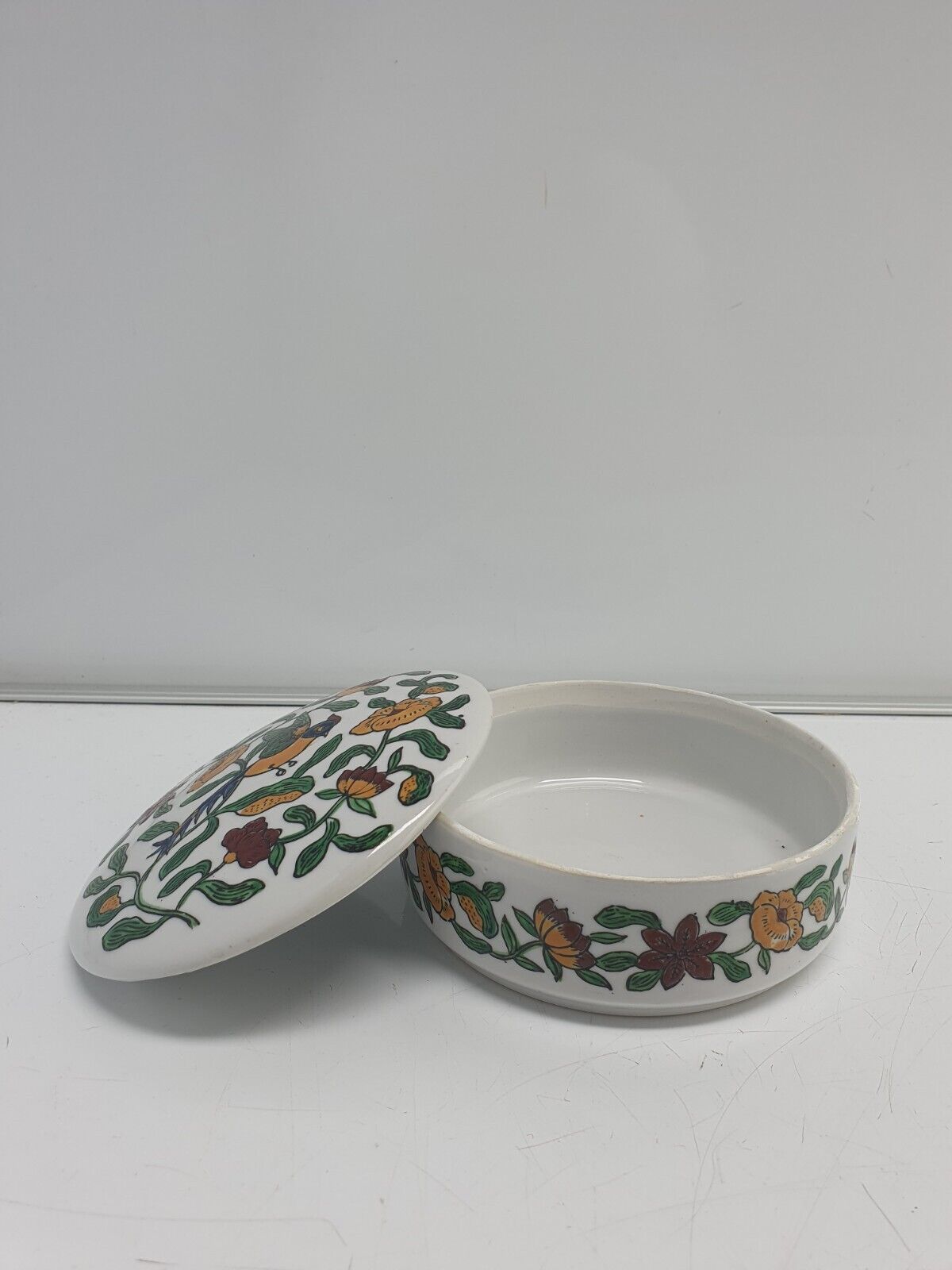 Beautiful Round Lidded Trinket Box