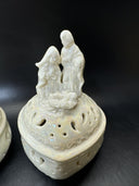 HOLY FAMILY Trinket Holder Nativity Jesus Christmas/ Lot Of 2