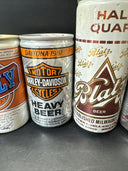 Vintage Beer Cans- Blatz, Red Bull, Billy, Harley Davidson,…/ Lot Of 7