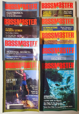 Bass Master Magazinet Lot of 9 Jan-Dec. (1986)