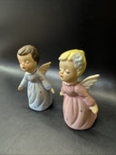 Cute Little Angels Boy and Girl Kissing/Made in Japan