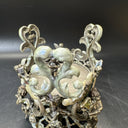 Kirks Folly Secret Of The Seven Angels Wishing Candle Holder Antique Silver-Tone