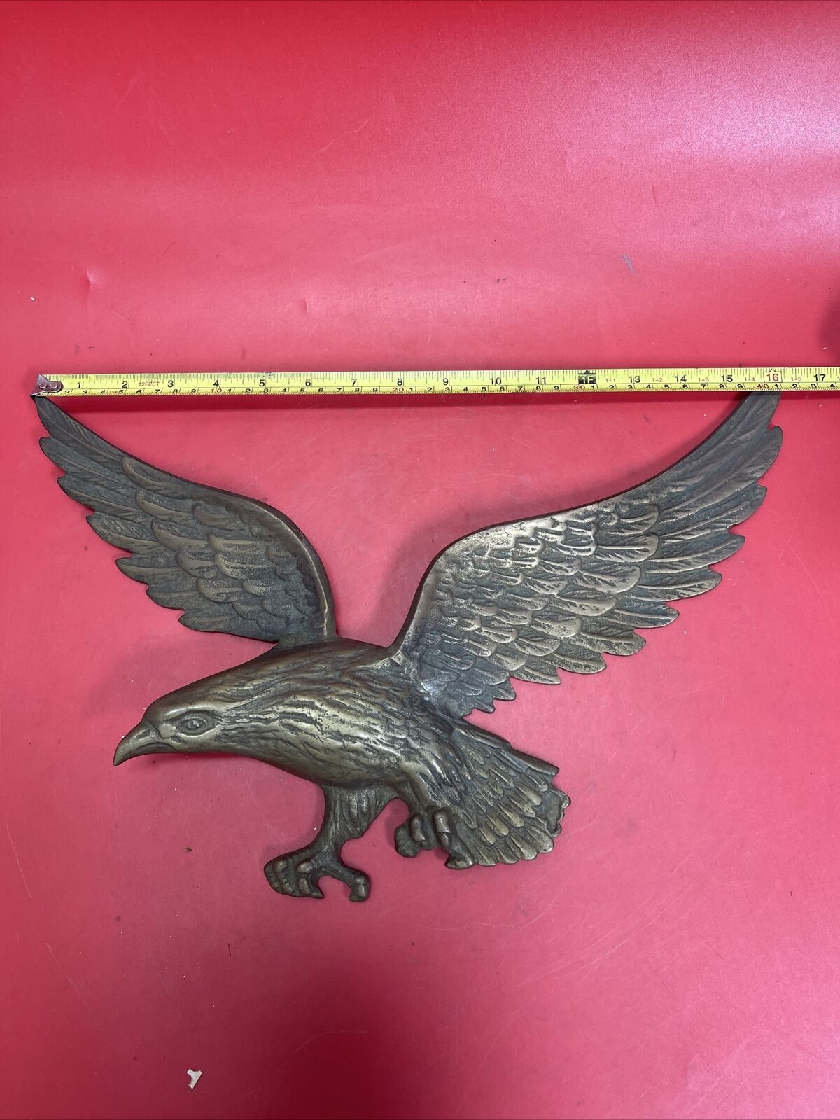 Vintage Nice Patina Brass Eagle Great For Door Wall