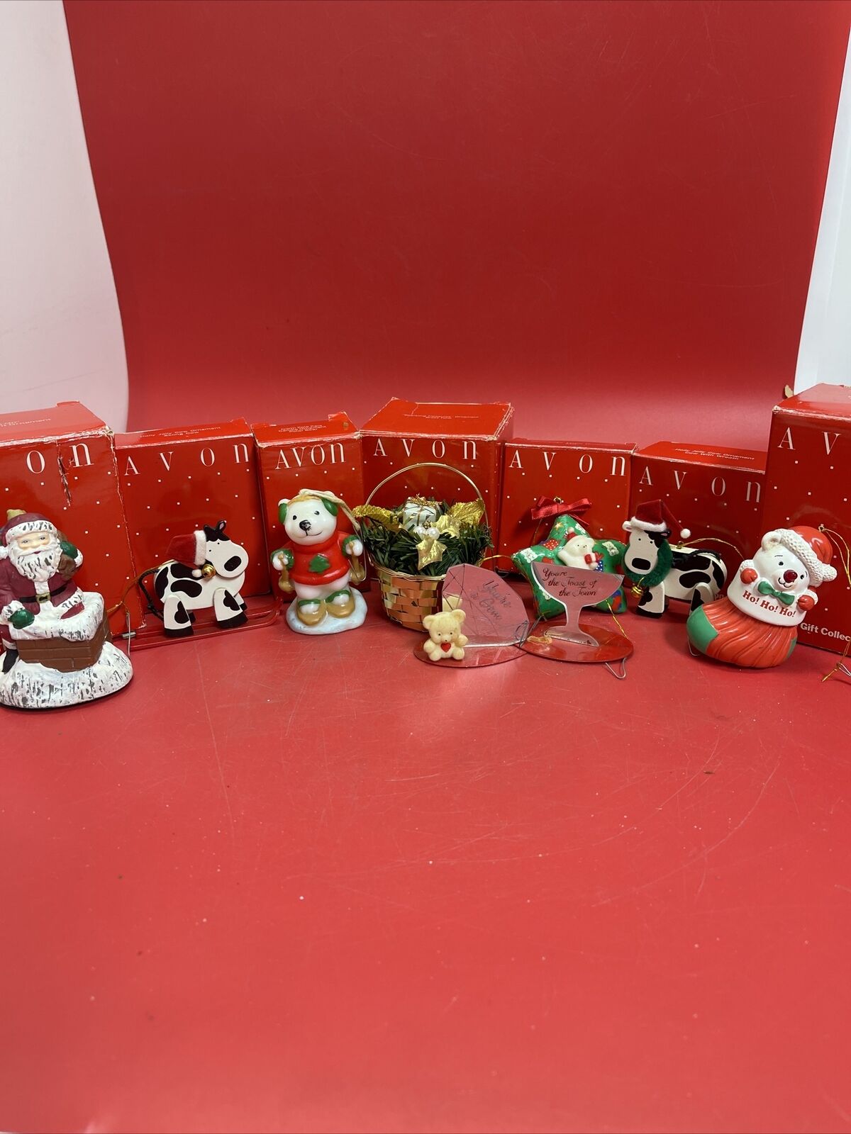 Vintage Avon Christmas Ornaments and Collectibles Lot of 9