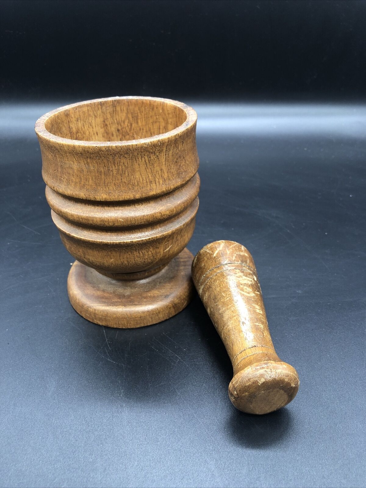 Vintage Country Wood Mortar & Pestle