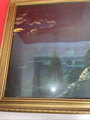 Vintage Framed Print Jesus Christ at Night in Garden Mount Olive Gethsemane