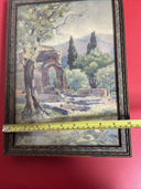 PIERRE VIGNAL Watercolor Art Print TIVOLI In the Gardens Of The Villa Adriana 2