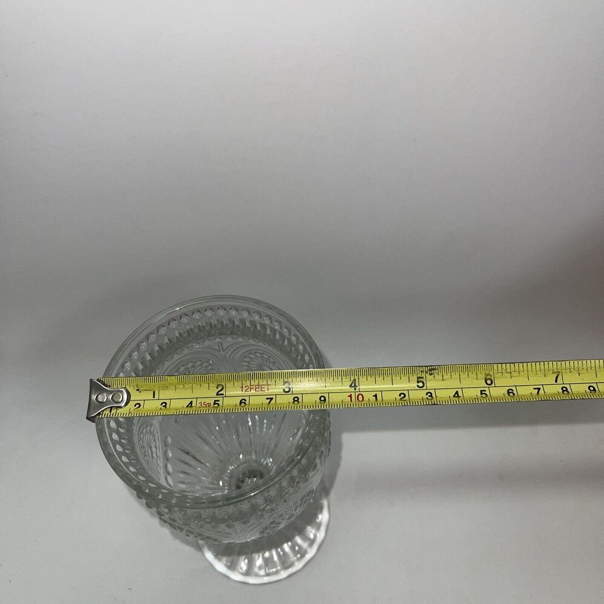 Weddingstar Vintage Inspired Pressed Glass Goblet, Clear 10oz Lot 4