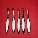 Artis Elite Collection Make-Up Whine Finish Cosme Fibre 5 Brush Set Used #3