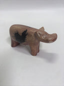 Hippo Figure Carved Stone Soapstone Hippopotamus Kenya African Decor Animal