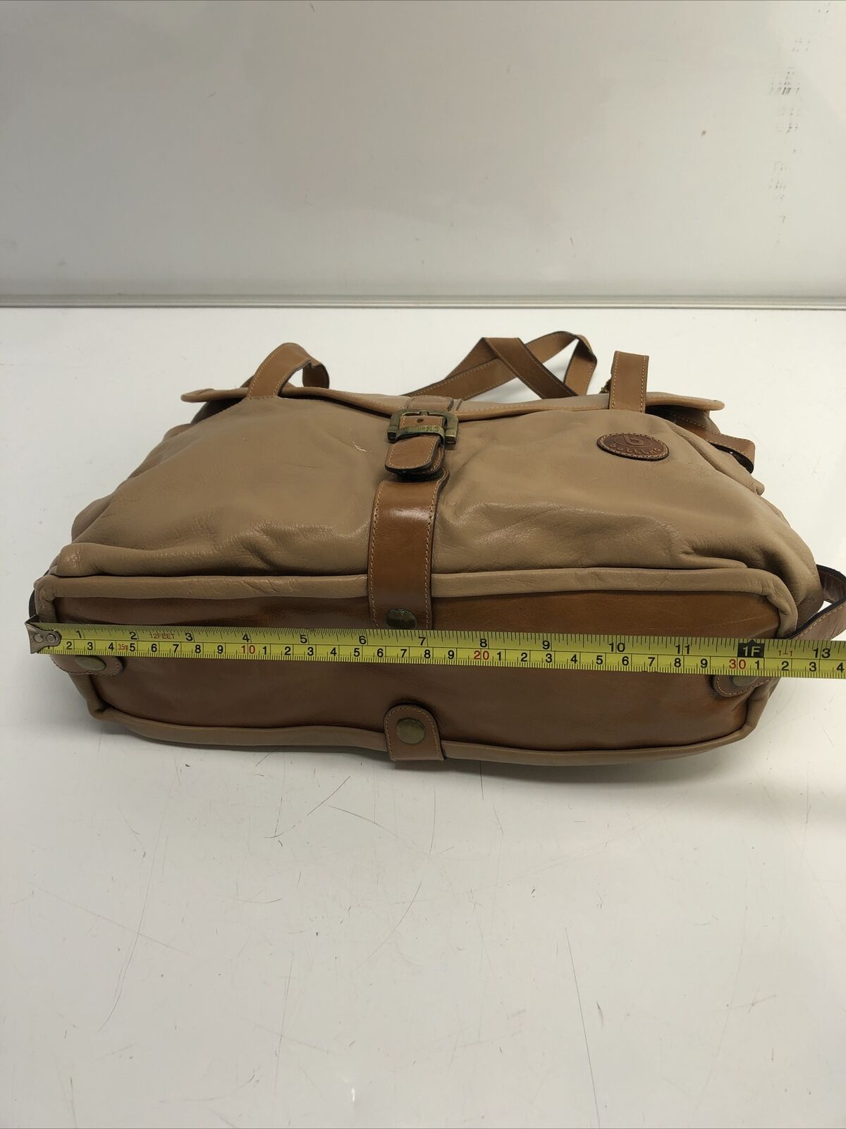 Bettina Light Brown Leather Satchel Handbag