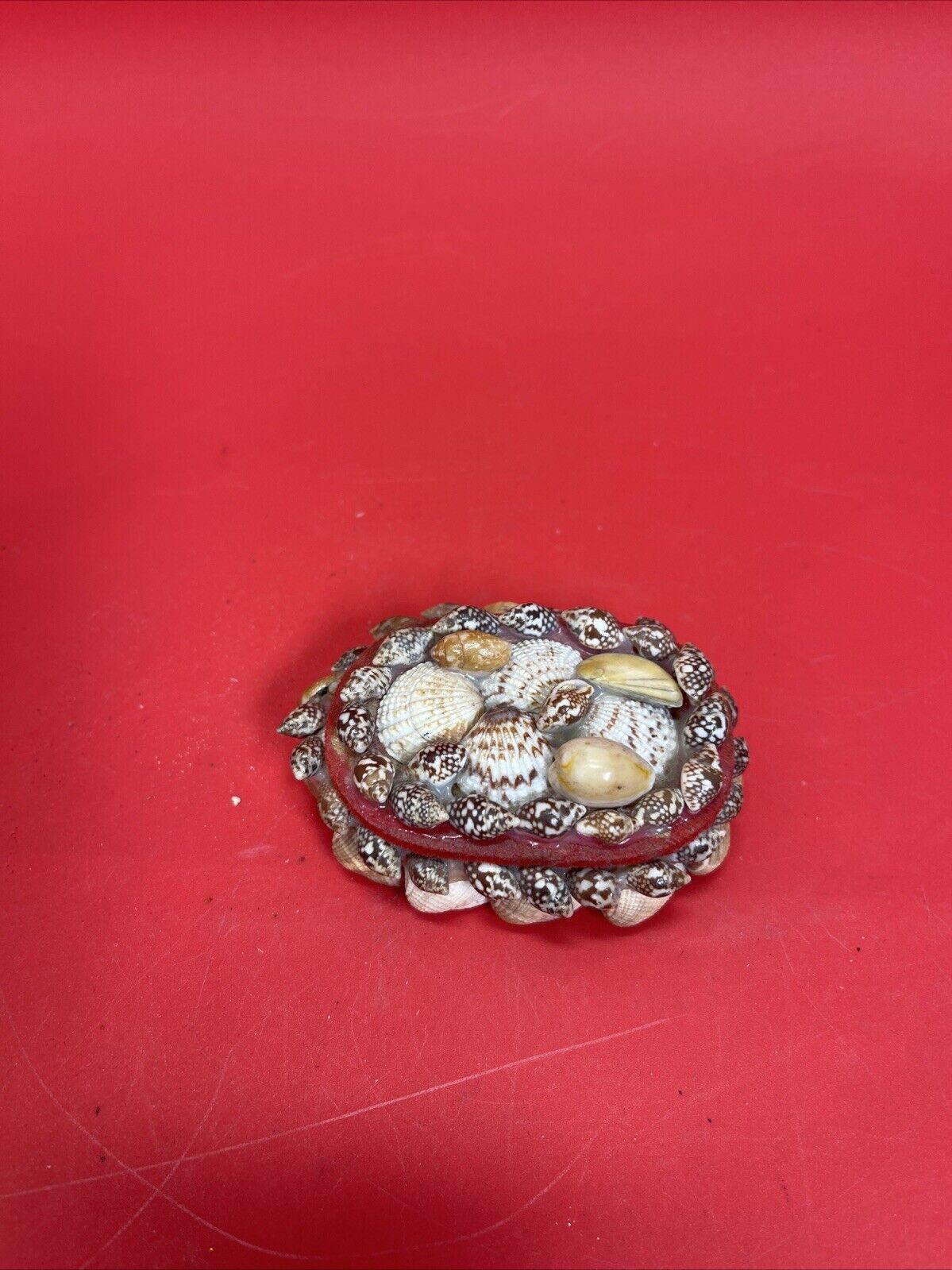 Vintage Sea Shell Encrusted Jewelry / Trinket Box Lot 5