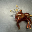 Vintage Hand Blown Glass Horse Perfume Bottles/ Lot Of 3
