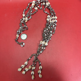 Vintage 39” Seashell Plant Hanger Holder Boho Beach Puka Hanging Shells Nautical