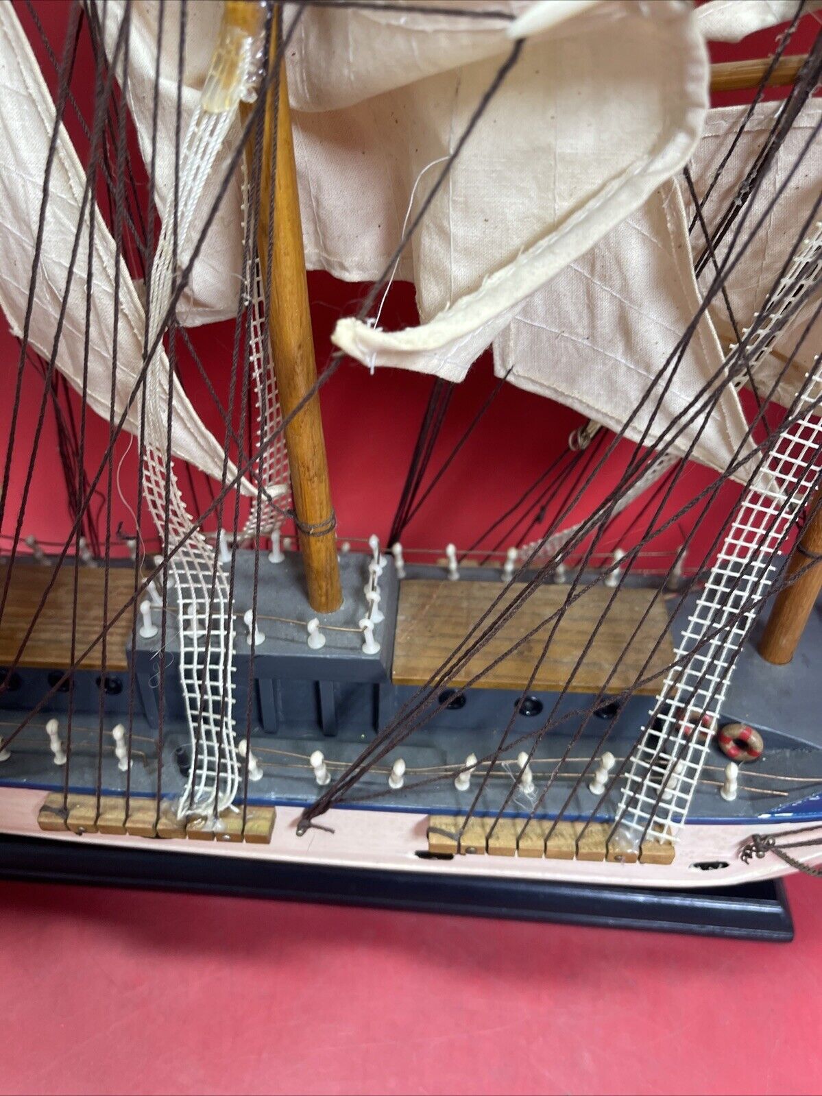 Vintage Wooden Ship Model