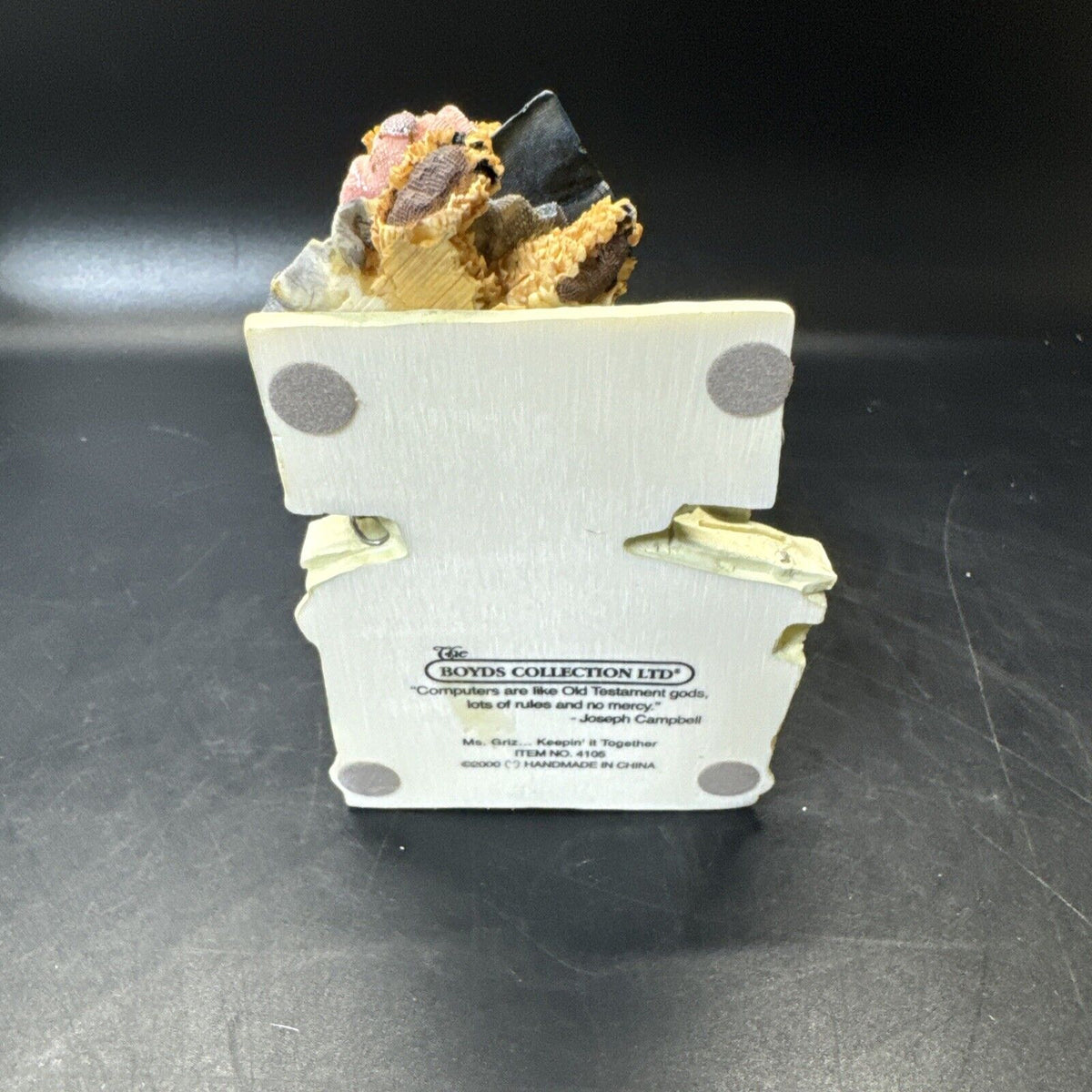 Boyds Bears & Friends, " Ms Griz...Keeping it Together"  Item # 4105/ 2000