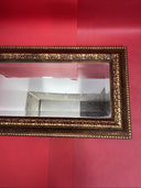 Vintage Art Deco Wall Mirror with Gilt, Wood Frame 20"x8