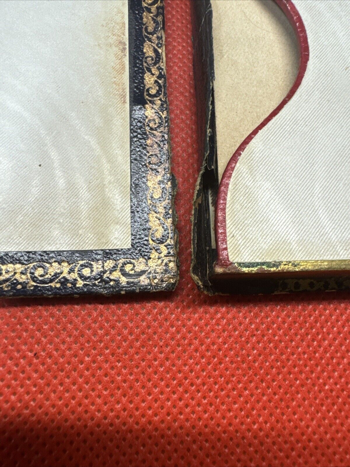 Antique Visiting Card Case with Inlay and Gilt Trim