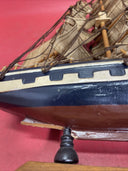 Wooden Ship Model With Anchor