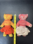 Vintage Focastle Farms Cloth Cats 8”/ Lot Of 3