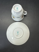 Staffordshire Bone China Crown Tea Cup & Saucer/ Set Of 2
