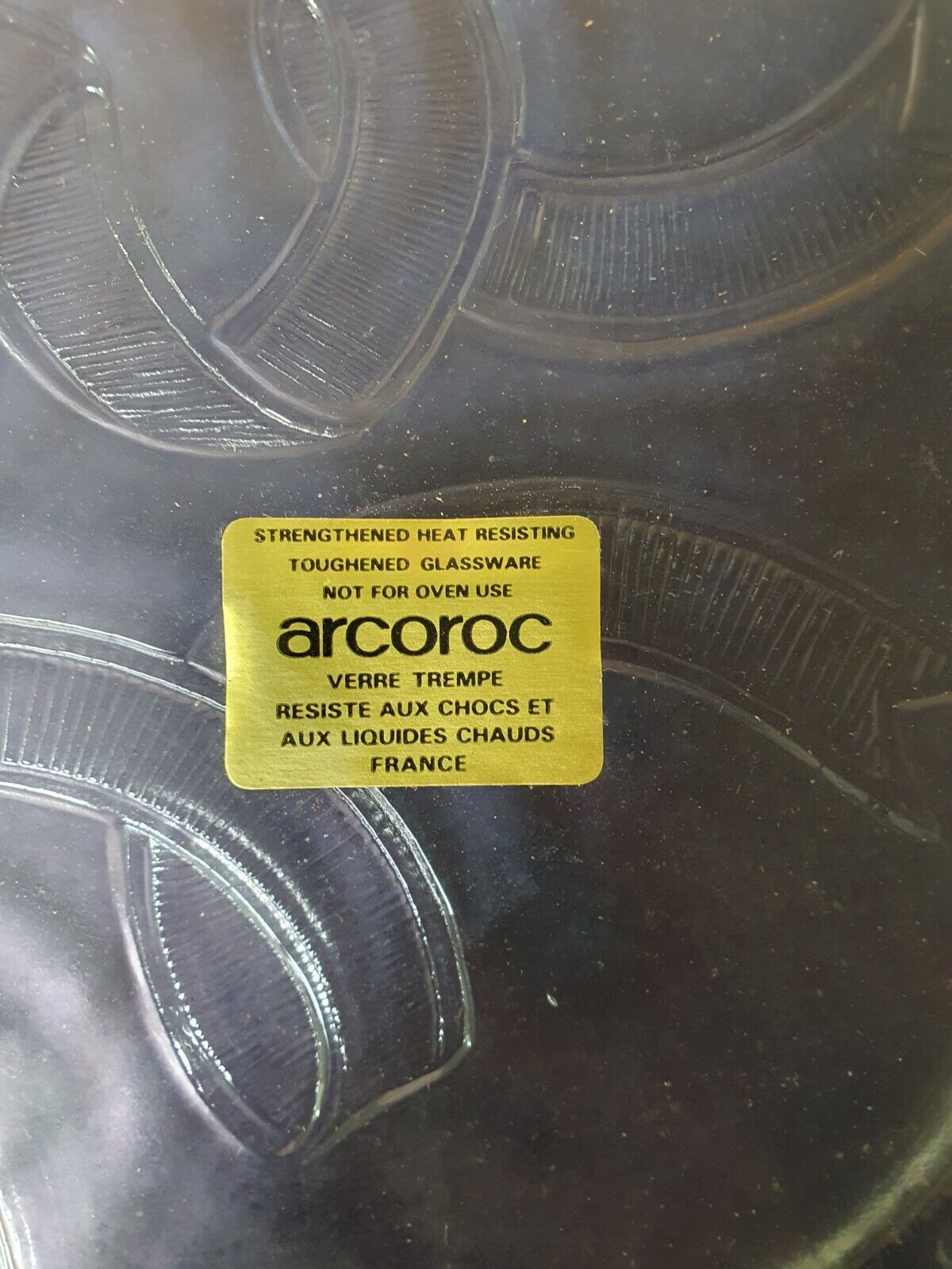 Arcoroc Glass Platter Happy Holiday Christmas 13"