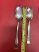 HOLMES & EDWARDS 1923 "CENTURY" ANTIQUE SILVERPLATE LOT,  8 TEASPOONS, 2 FRUIT